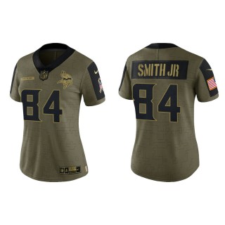 2021 Salute To Service Women Vikings Irv Smith Jr. Olive Gold Limited Jersey