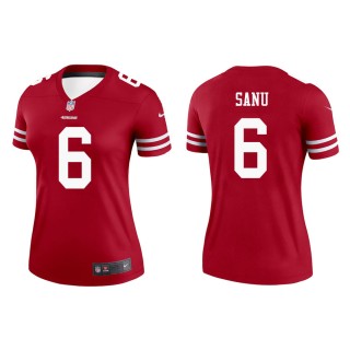 Women's San Francisco 49ers Mohamed Sanu #6 Scarlet Legend Jersey