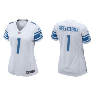 Women's Detroit Lions Nickell Robey-Coleman #1 White Game Jersey