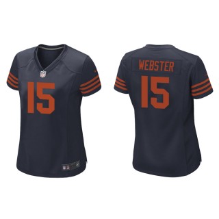 Women's Chicago Bears Nsimba Webster #15 Navy Throwback Game Jersey