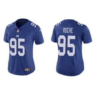 Women's New York Giants Quincy Roche #95 Royal Vapor Limited Jersey