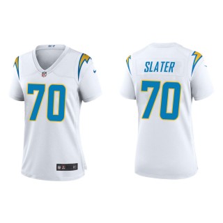 Women's Los Angeles Chargers Rashawn Slater #70 White Alternate Game Jersey