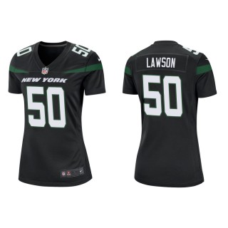 Women's New York Jets Shaq Lawson #50 Black Game Jersey