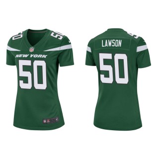 Women's New York Jets Shaq Lawson #50 Green Game Jersey