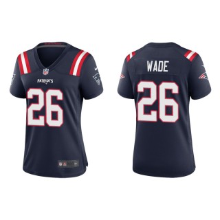 Women's New England Patriots Shaun Wade #26 Navy Game Jersey