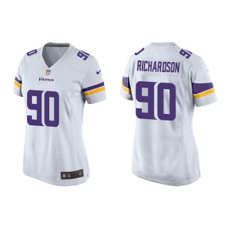 Women's Minnesota Vikings Sheldon Richardson #90 White Game Jersey