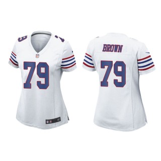 Women's Buffalo Bills Spencer Brown #79 White Alternate Game Jersey