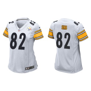 Women's Pittsburgh Steelers Steven Sims #82 White Game Jersey