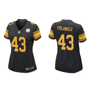 Women's Pittsburgh Steelers Troy Polamalu #43 Black Alternate Game Jersey