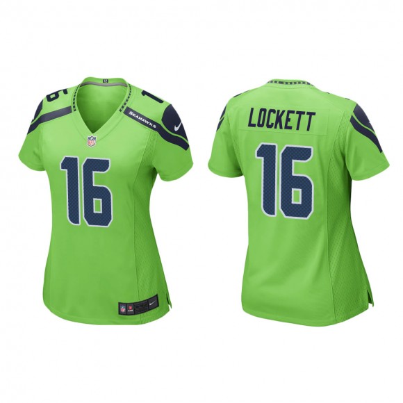 Women's Seattle Seahawks Tyler Lockett #16 Neon Green Alternate Game Jersey