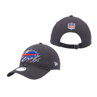 Women Bills Charcoal 2021 NFL Crucial Catch 9TWENTY Adjustable Hat