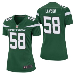 Women's New York Jets Carl Lawson Green Game Jersey