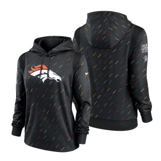 Women Broncos Anthracite 2021 NFL Crucial Catch Therma Pullover Hoodie