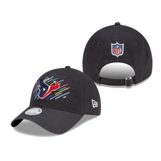 Women Texans Charcoal 2021 NFL Crucial Catch 9TWENTY Adjustable Hat