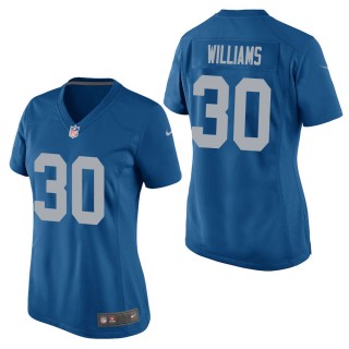Women's Detroit Lions Jamaal Williams Blue Throwback Game Jersey