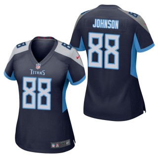 Women's Tennessee Titans Marcus Johnson Navy Game Jersey