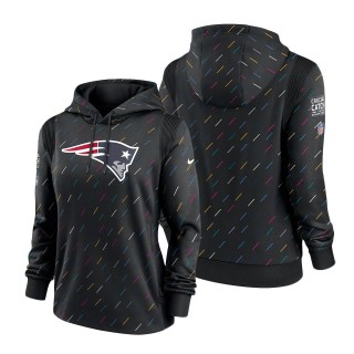 Women Patriots Anthracite 2021 NFL Crucial Catch Therma Pullover Hoodie