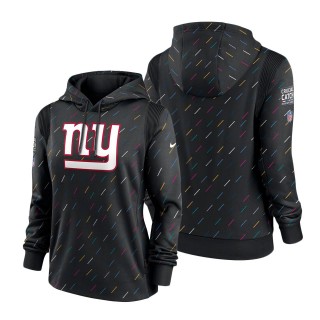 Women Giants Anthracite 2021 NFL Crucial Catch Therma Pullover Hoodie