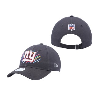 Women Giants Charcoal 2021 NFL Crucial Catch 9TWENTY Adjustable Hat