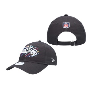 Women Seahawks Charcoal 2021 NFL Crucial Catch 9TWENTY Adjustable Hat