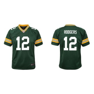 Youth Green Bay Packers Aaron Rodgers #12 Green Game Jersey