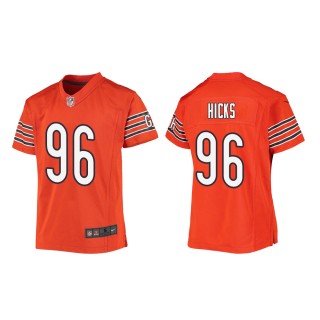 Youth Chicago Bears Akiem Hicks #96 Orange Game Jersey