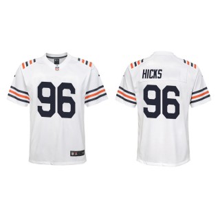 Youth Chicago Bears Akiem Hicks #96 White Classic Game Jersey