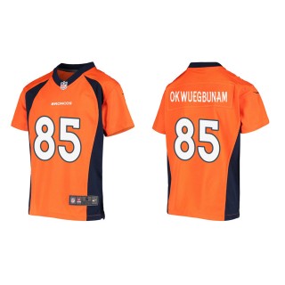 Youth Denver Broncos Albert Okwuegbunam #85 Orange Game Jersey
