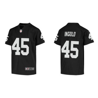 Youth Las Vegas Raiders Alec Ingold #45 Black Game Jersey