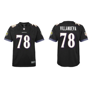 Youth Baltimore Ravens Alejandro Villanueva #78 Black Game Jersey