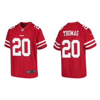 Youth San Francisco 49ers Ambry Thomas #20 Red Game Jersey
