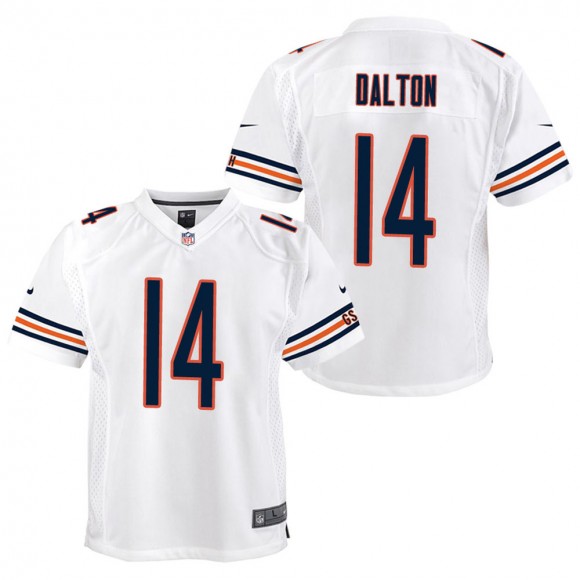 Youth Chicago Bears Andy Dalton White Game Jersey