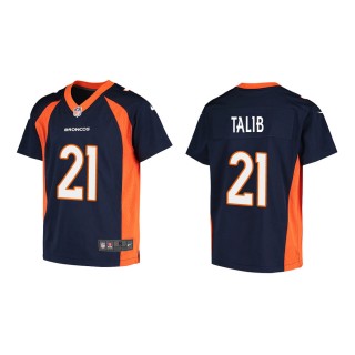 Youth Denver Broncos Aqib Talib #21 Navy Game Jersey