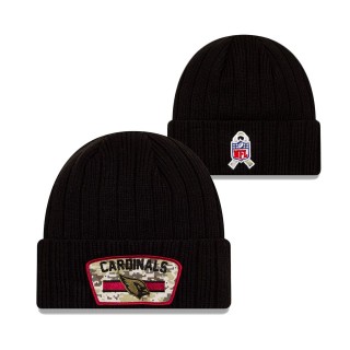 2021 Salute To Service Youth Cardinals Black Cuffed Knit Hat