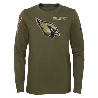 2021 Salute To Service Youth Cardinals Olive Long Sleeve T-Shirt