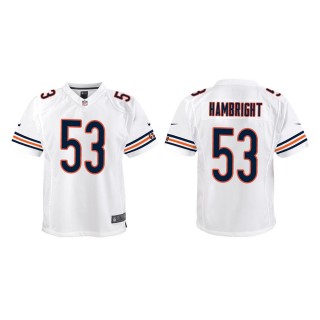 Youth Chicago Bears Arlington Hambright #53 White Game Jersey