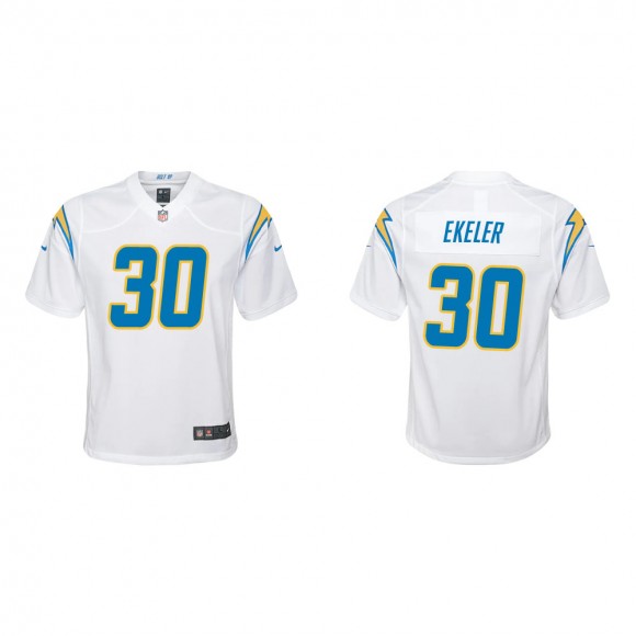 Youth Los Angeles Chargers Austin Ekeler #30 White Game Jersey