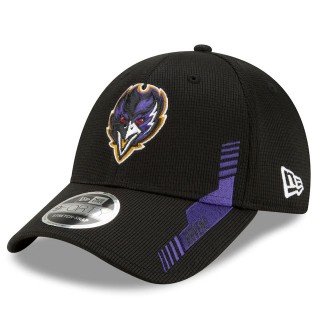 Youth Baltimore Ravens Black 2021 NFL Sideline 9FORTY Adjustable Hat