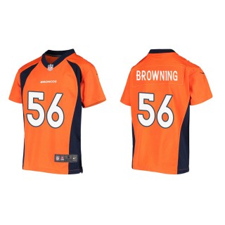 Youth Denver Broncos Baron Browning #56 Orange Game Jersey