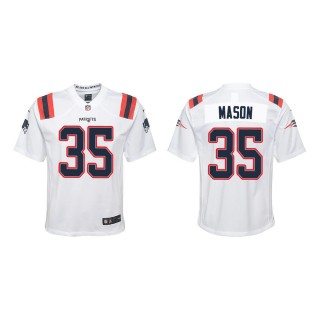 Youth New England Patriots Ben Mason #35 White Game Jersey