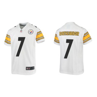 Youth Pittsburgh Steelers Ben Roethlisberger #7 White Game Jersey
