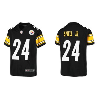 Youth Pittsburgh Steelers Benny Snell Jr. #24 Black Game Jersey