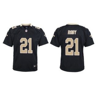 Youth New Orleans Saints Bradley Roby #21 Black Game Jersey