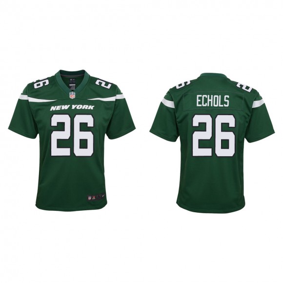 Youth New York Jets Brandin Echols #26 Green Game Jersey