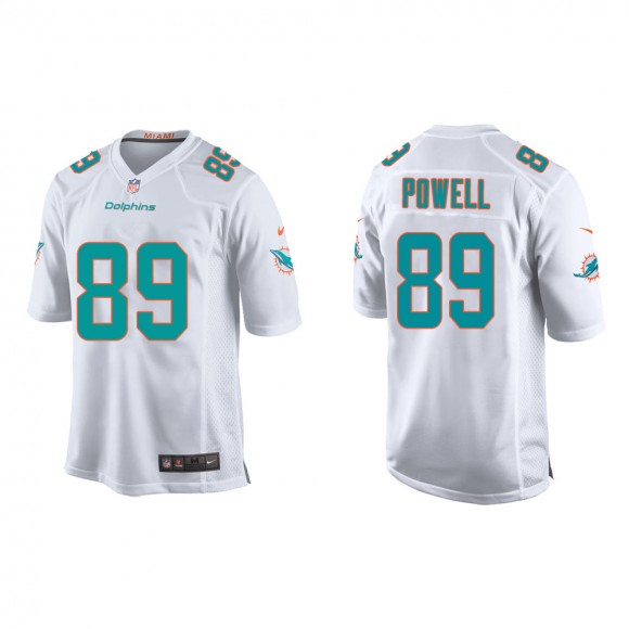 Youth Miami Dolphins Brandon Powell #89 White Game Jersey