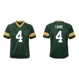 Youth Green Bay Packers Brett Favre #4 Green Game Jersey
