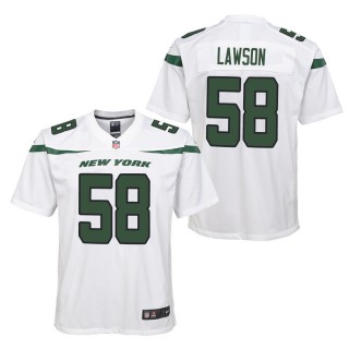 Youth New York Jets Carl Lawson White Game Jersey