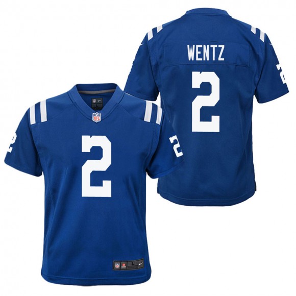 Youth Indianapolis Colts Carson Wentz Royal Color Rush Game Jersey
