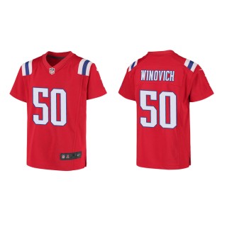 Youth New England Patriots Chase Winovich #50 Red Game Jersey