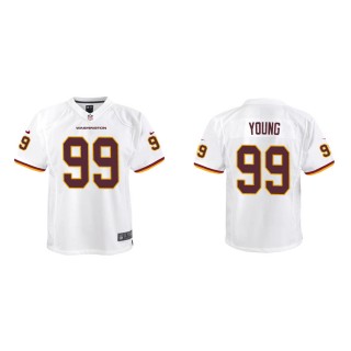 Youth Washington Football Team Chase Young #99 White Game Jersey